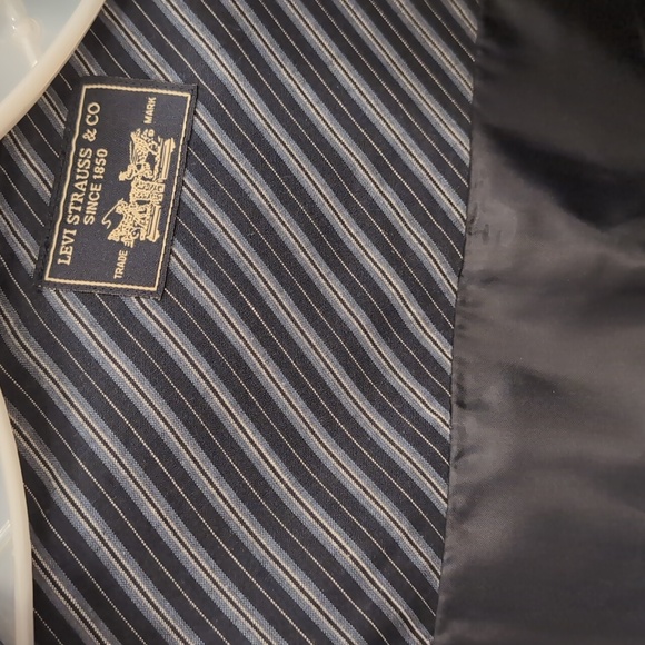 Levi Solid Blue Heavy Lined Jacket/Shirt For Men M - Picture 7 of 10